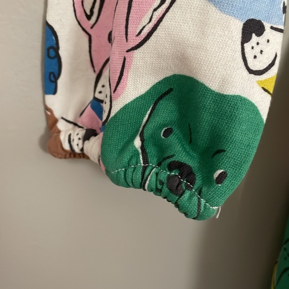Mini Boden Long-Sleeve Sweatshirt Dress - Multi Color Dogs - Picture 7 of 8